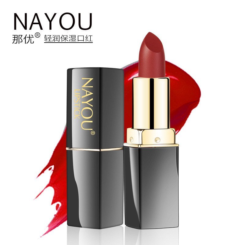 NAYOU NAYOU Makeup ลิปสติกสไตล์เดียวกัน ลิปสติกนักเรียนให้ความชุ่มชื้นกันน้ํา