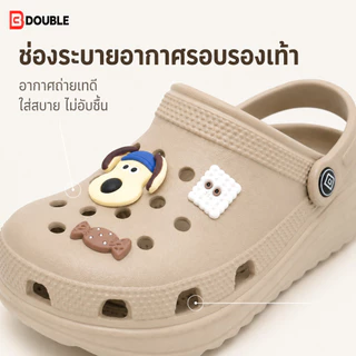 BB Double รองเท้าแตะ EVA หัวปิด พื้นหนานุ่ม ระบายอากาศดี มีสายรัดหลัง ใส่บ้านและเดินเล่น มี 4 สี ไซซ์ 37-40 1 คู่