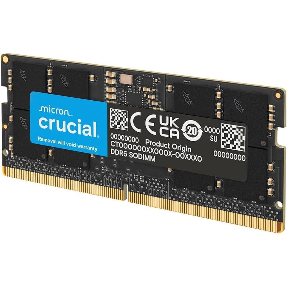 Crucial 32GB DDR5 RAM Kit (2x16GB), 5600MHz (หรือ 5200MHz หรือ 4800MHz) หน่วยความจํา 262-Pin SODIMM 