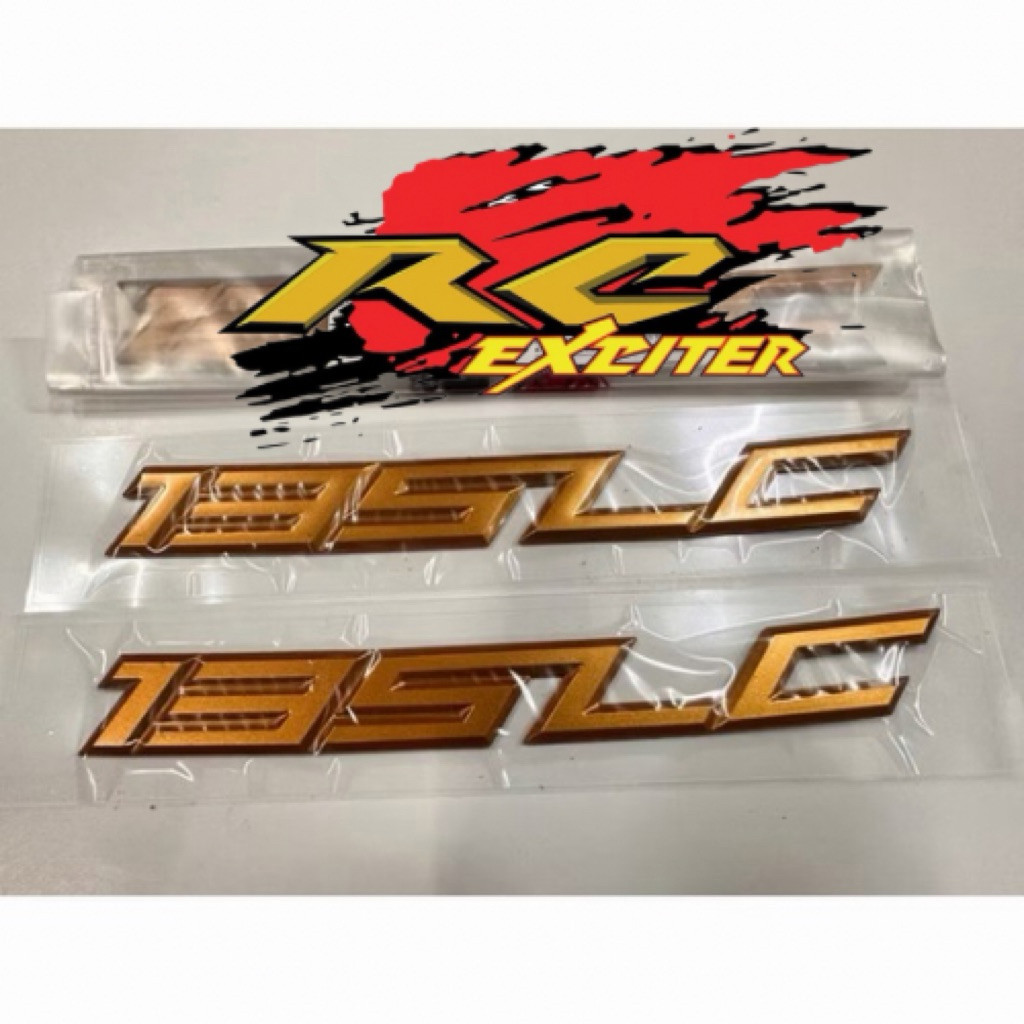 (2 รูป) YAMAHA LC135 V8 Fi SPECIAL EDTION SE 3D LOGO EMBLEM TIMBUL/ LC135 EMBLEM LOGO