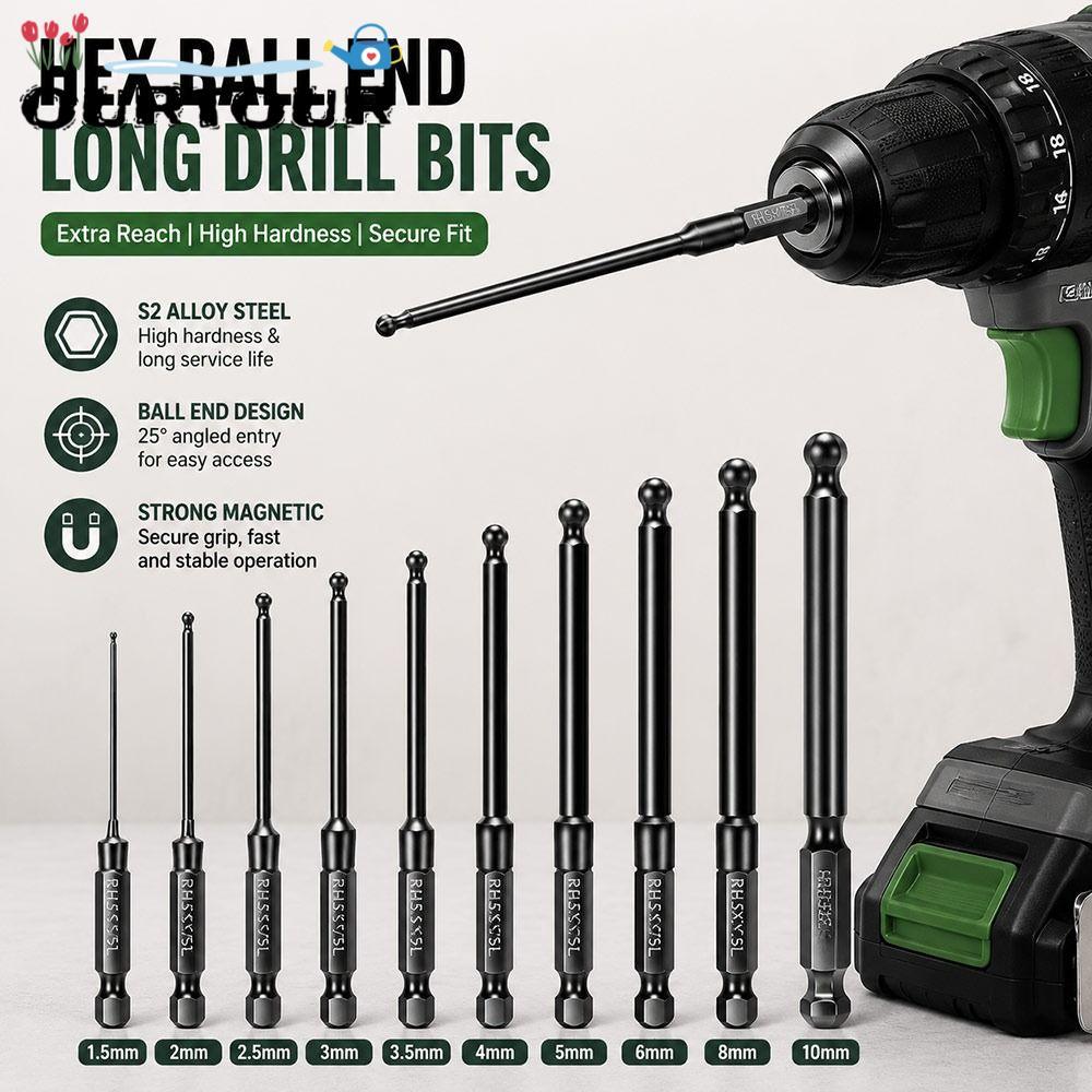 URTOUR Ball End Hex Bit, Steel Single End Hex ไขควง Bit, สวมใส่ Ball End ลด Shank Magnetic Driver Bi
