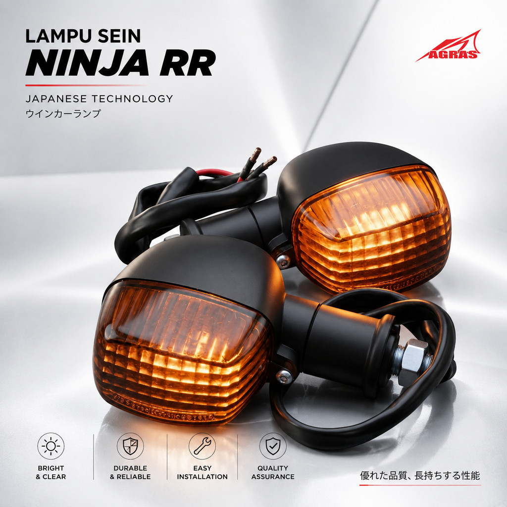 NINJA RR 150 ไฟเลี้ยว Ninja RR สีดําสั้นมาตรฐานเหมาะสําหรับรถจักรยานยนต์ที่กําหนดเอง