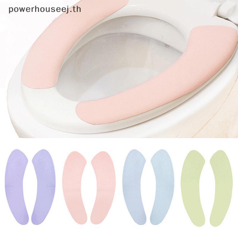 XXHZ 2 ชิ้น/เซ็ต Universal ที่นั่งชักโครก Soft WC วางห้องน้ํา Stiy ที่นั่ง Pad ล้างทําความสะอาดได้ห้องน้ําที่นั่งฝาปิด Pad เบาะ [TH]