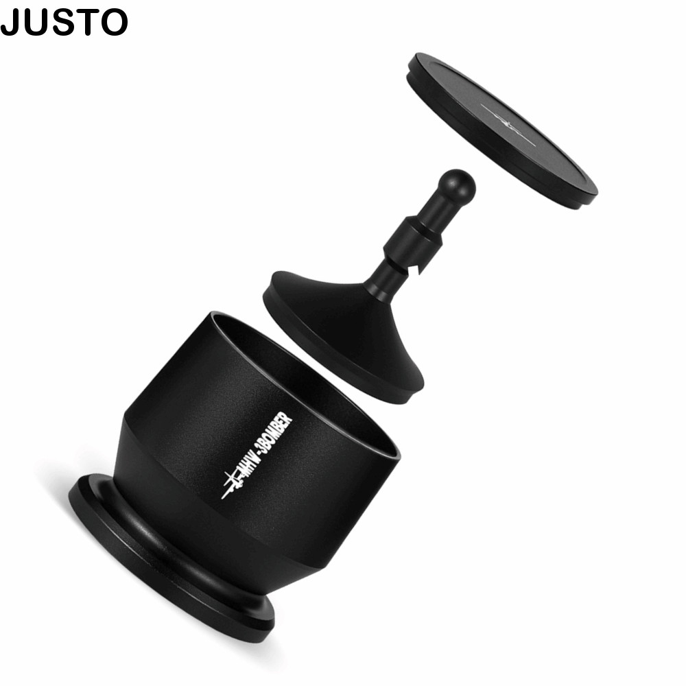 JUSTO Blind Shaker, พร้อม Dosing Ring กด Espresso Coffee Dosing Cup, Aluminium Alloy Portafilter ผู้