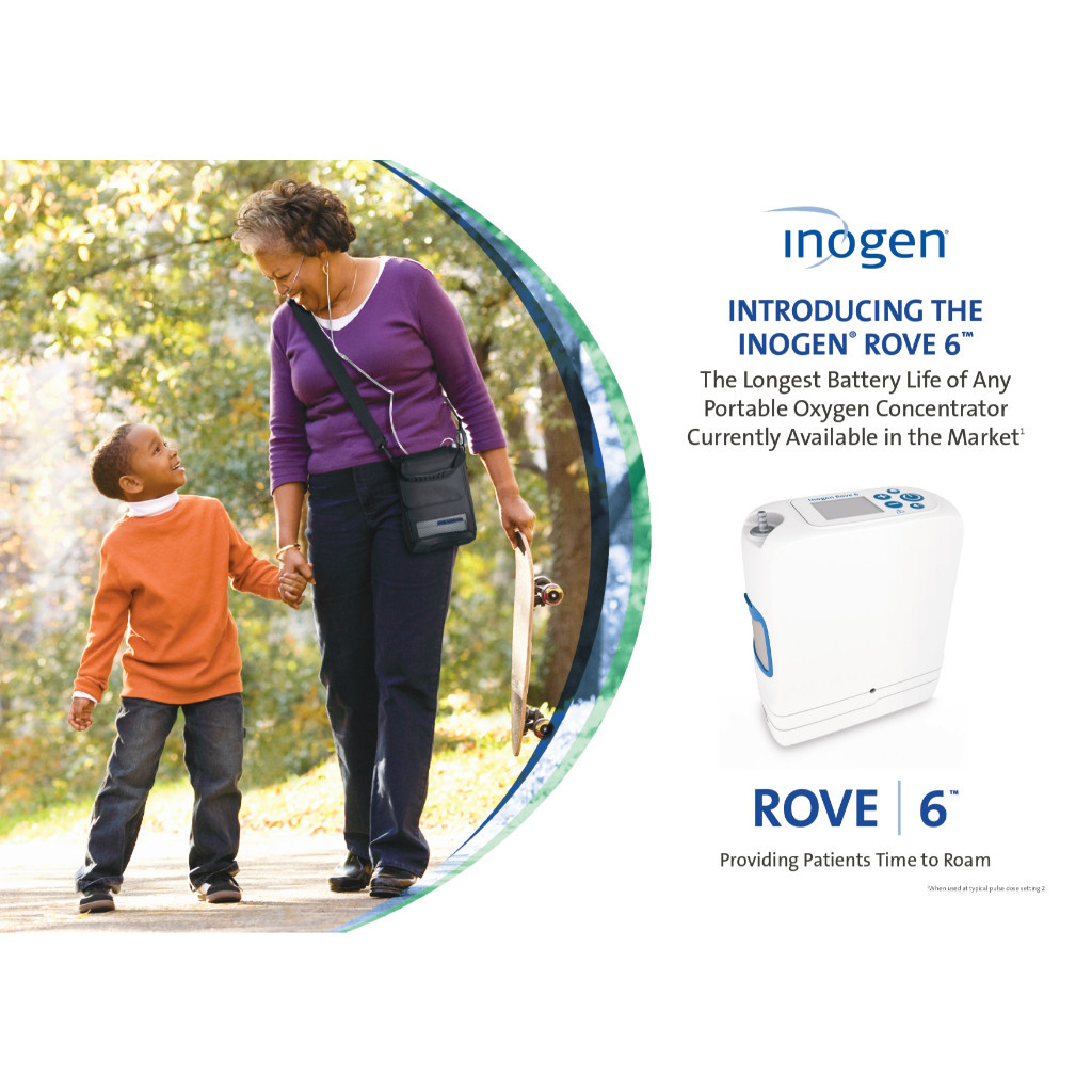 Inogen Rove 6 Portable Oxygen Concentrator เครื่องผลิตออกซิเจนพกพารุ่นเป็นเครื่องผลิตออกซิเจนแบบพกพา