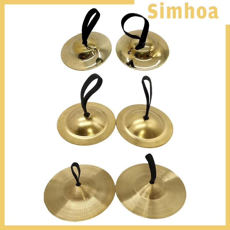 [SIMHOA] Finger Cymbals Kids Handheld Cymbals, Belly Dancing Crash Cymbals for Games Evening Ensembl