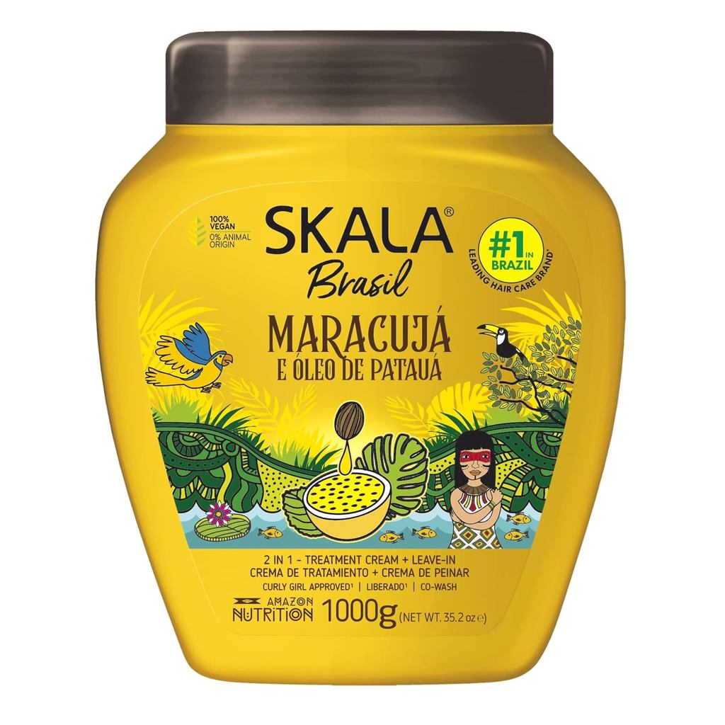 SKALA - Brasil - ครีมลดทาเมนโต 2 em 1 Maracouja e Oleo De Pataua 1 Kg - (Passion Fruit & Pataua Oil 