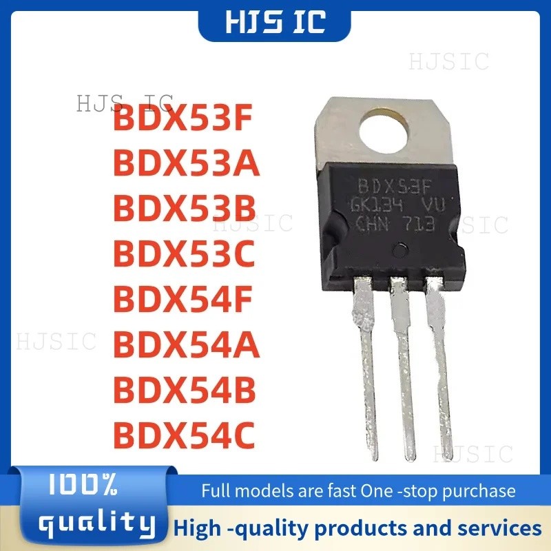 5PCS BDX53F BDX53A BDX53B BDX53C BDX54F BDX54A BDX54B BDX54C TO-220 ขายส่ง Field Effect ทรานซิสเตอร์