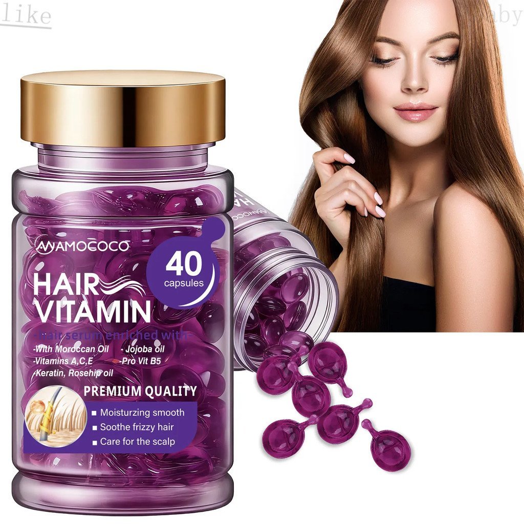 HairVitaminCapsulesInfusedwithVioletVitamins&ArganOilforColor-Treated&PermedHairoothsFrizzRestoresSi