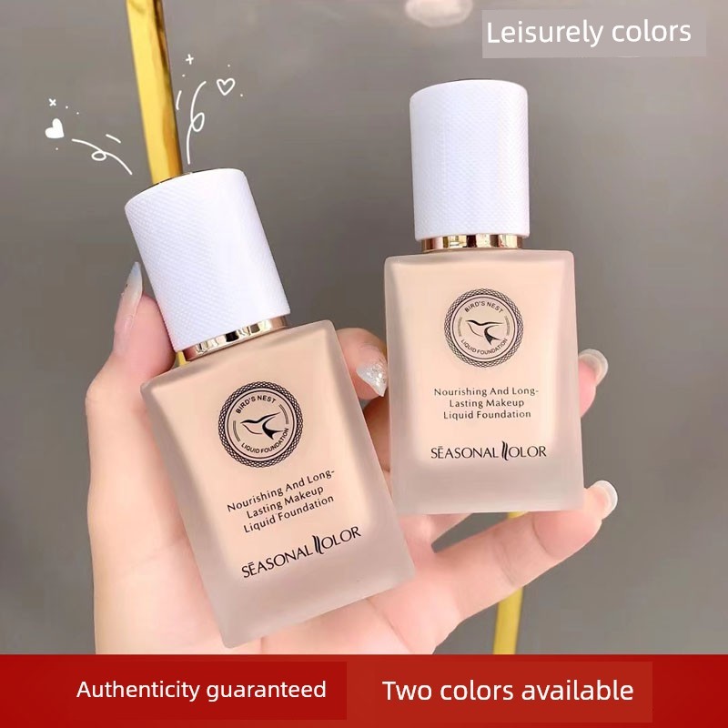 ไพรเมอร์ รองพื้น Leisurely Color Liquid Foundation Reverse Time Birds Nest Peptide Nourishing Skin H