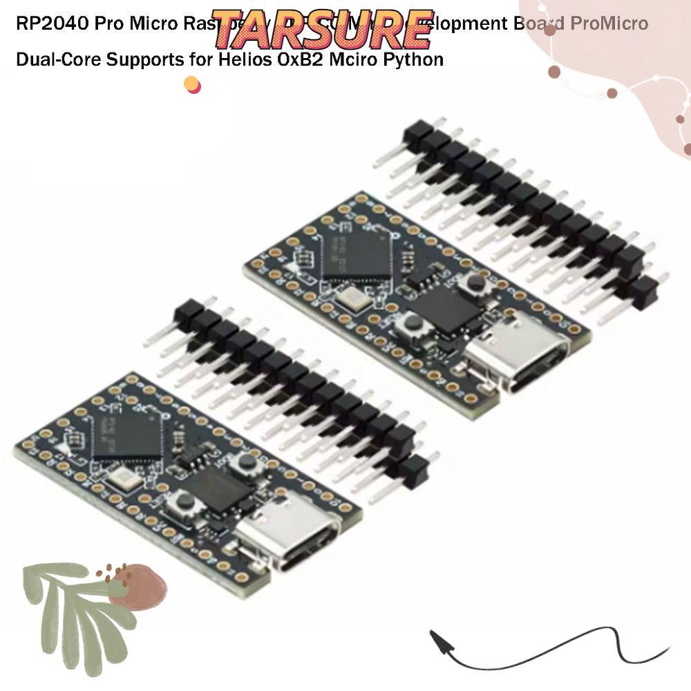 TARSURR PI PICO Mini Development Board, 33 มม.* 18 มม.สีดํา RP2040 Micro Raspberry, USB 5V พลาสติก/โ