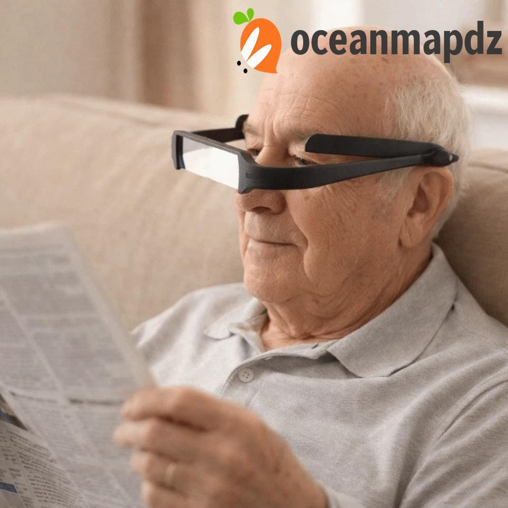 OCEANMAPDZ แว่นขยายแบบคาดศีรษะ,น้ําหนักเบาเปลี่ยนเลนส์ผู้สูงอายุแว่นขยายแฮนด์ฟรี,เลนส์แก้วเรียบง่าย 1.6X 2X 2.5X 3.5X Precision Head Mount แว่นขยายอ่าน