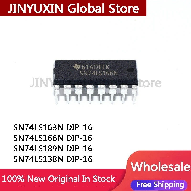 5 ชิ้น SN74LS163N 74LS163N SN74LS166N 74LS166N SN74LS189N 74LS189N SN74LS138N 74LS138N 74LS138N DIP-