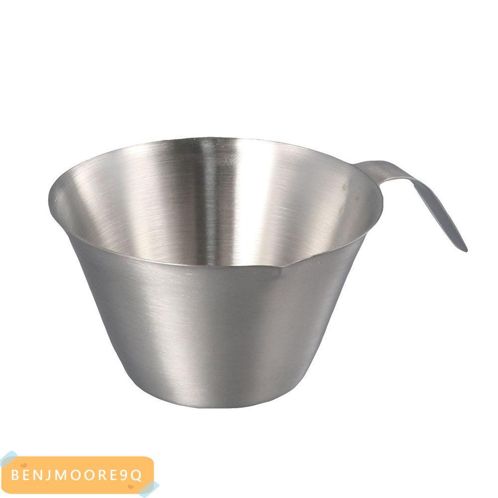 BENJMOORE9Q ถ้วยตวง, ขนาดสแตนเลสเหยือกถ้วย, Espresso Spout Ergonomic Handle Frothing Pitcher Cup Bar