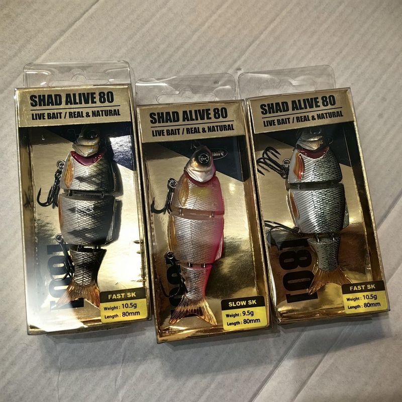 ญี่ปุ่นญี่ปุ่น Izumi Swimbait Shad Alive80mm10.5g ปลาผูกปมว่ายน้ําเหยื่อล่อเหยื่อสวัสดิการ 8.5m