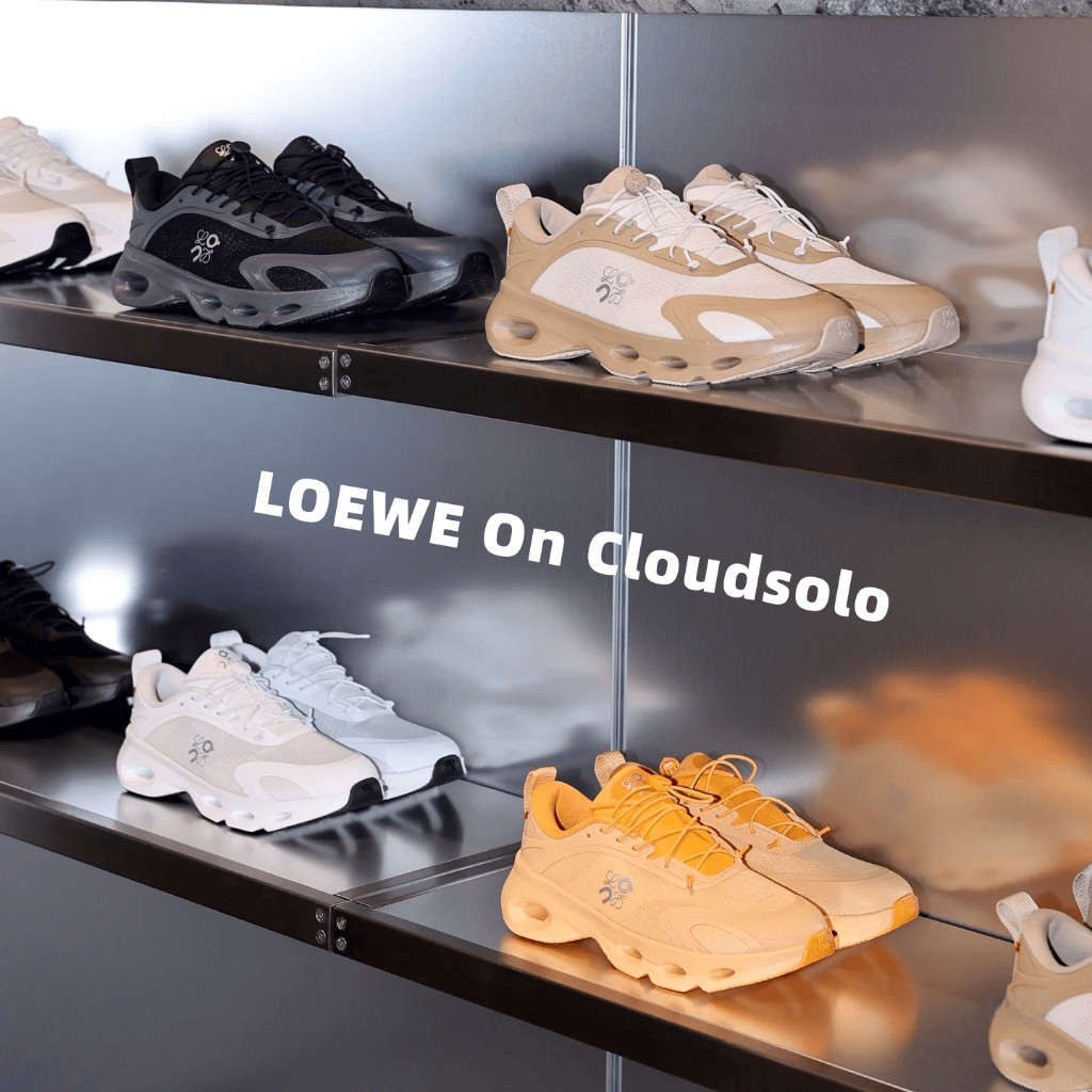 On Cloudsolo Silver Co-Branded Mens Womens Low-Top Breathable Cushioning Running Shoes 9BAE JPNF