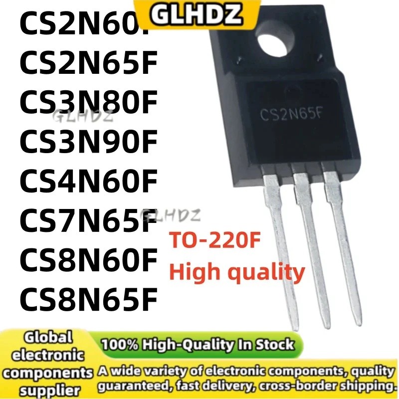 TO-220F 5PCS CS2N60F CS2N65F CS3N80F CS3N90F CS4N60F CS7N65F CS8N60F CS8N65F ใหม่ในสต็อก