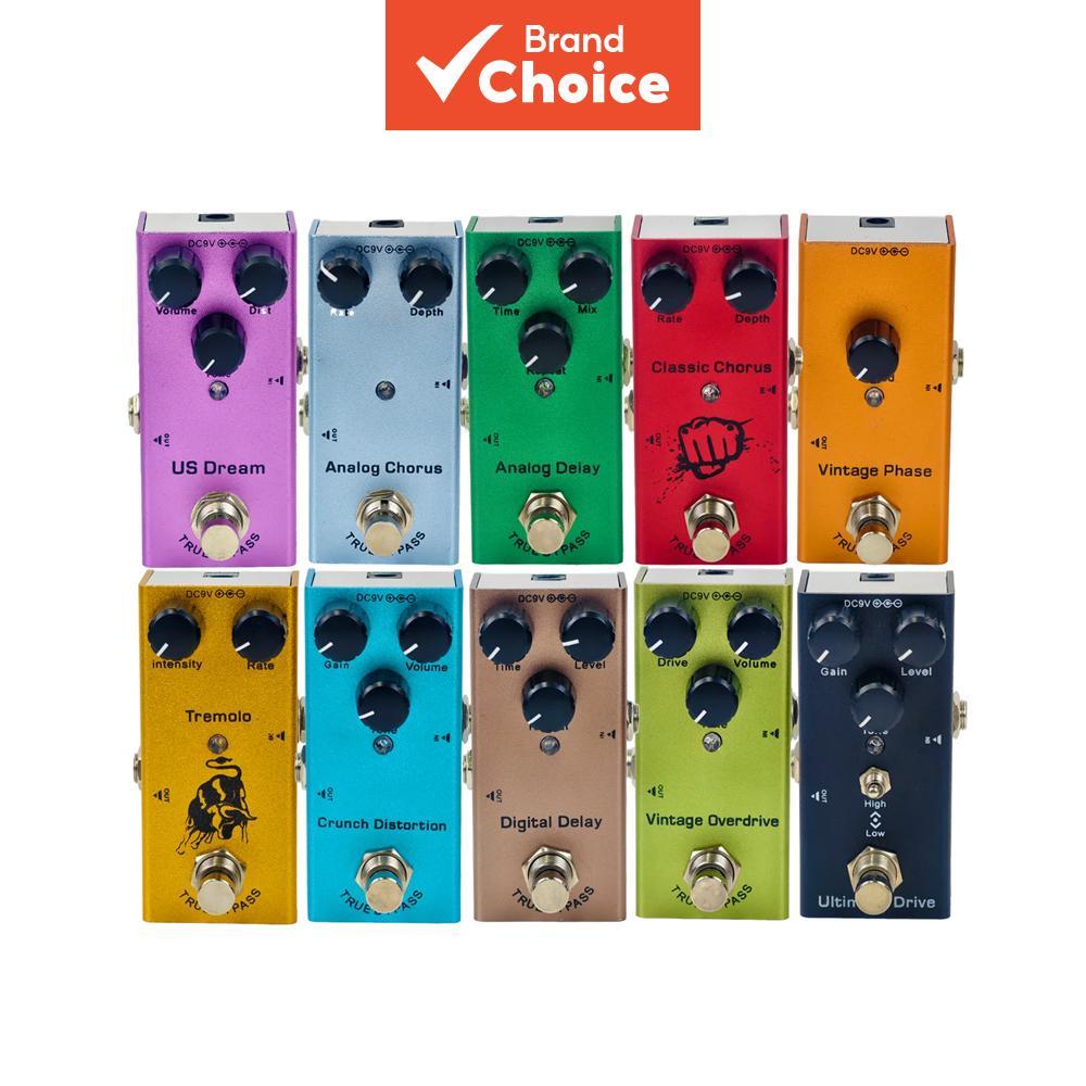 Multi ประเภท Mini กีตาร์ True Bypass Overdrive Distortion Delay Chorus Tremolo Phase Single Stompbox สําหรับกีตาร์ไฟฟ้า Blues Rock