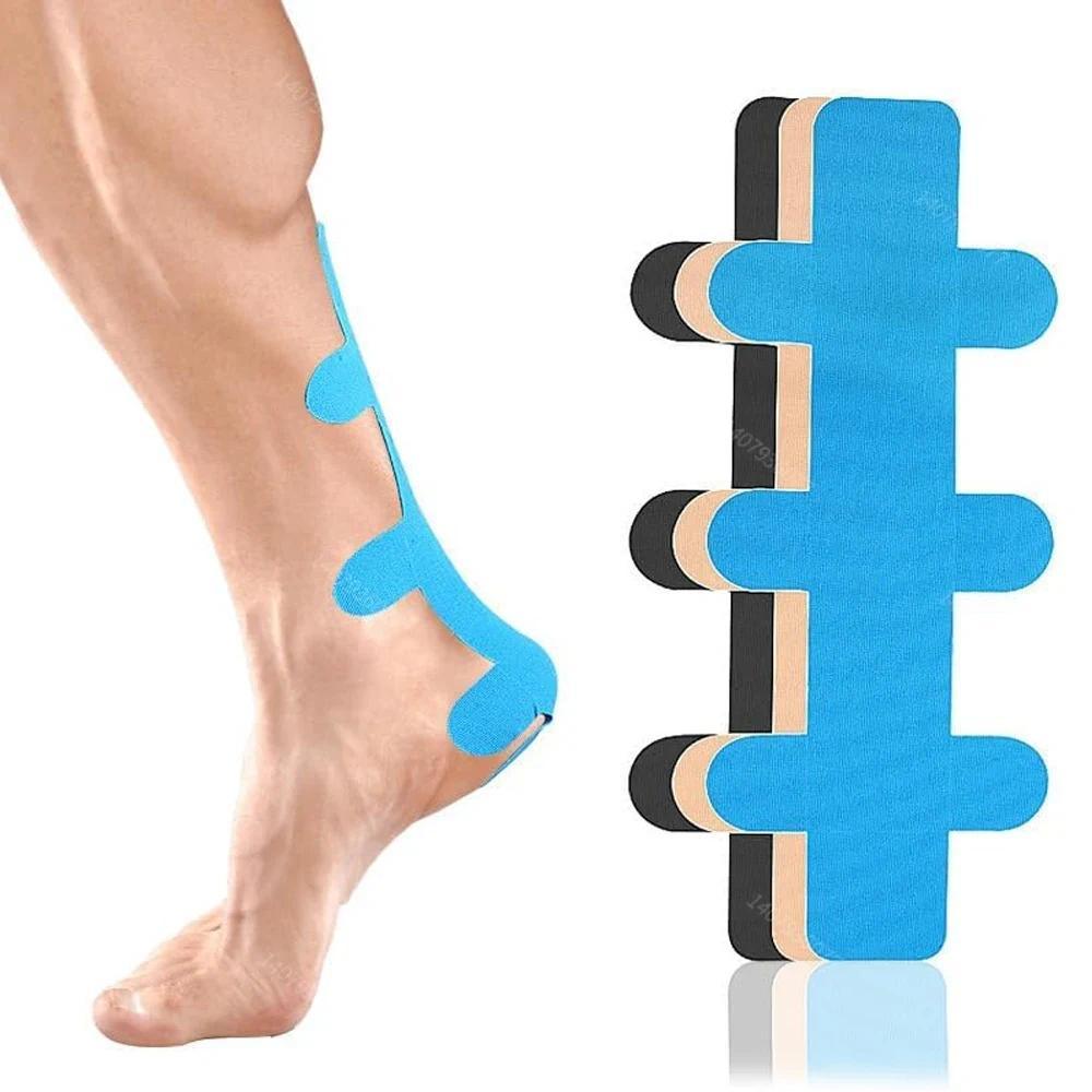 10PCS Achilles Tendon Kinesiology Tape, Elastic Breathable Athletic K Tape, Accohilles Support Tape 