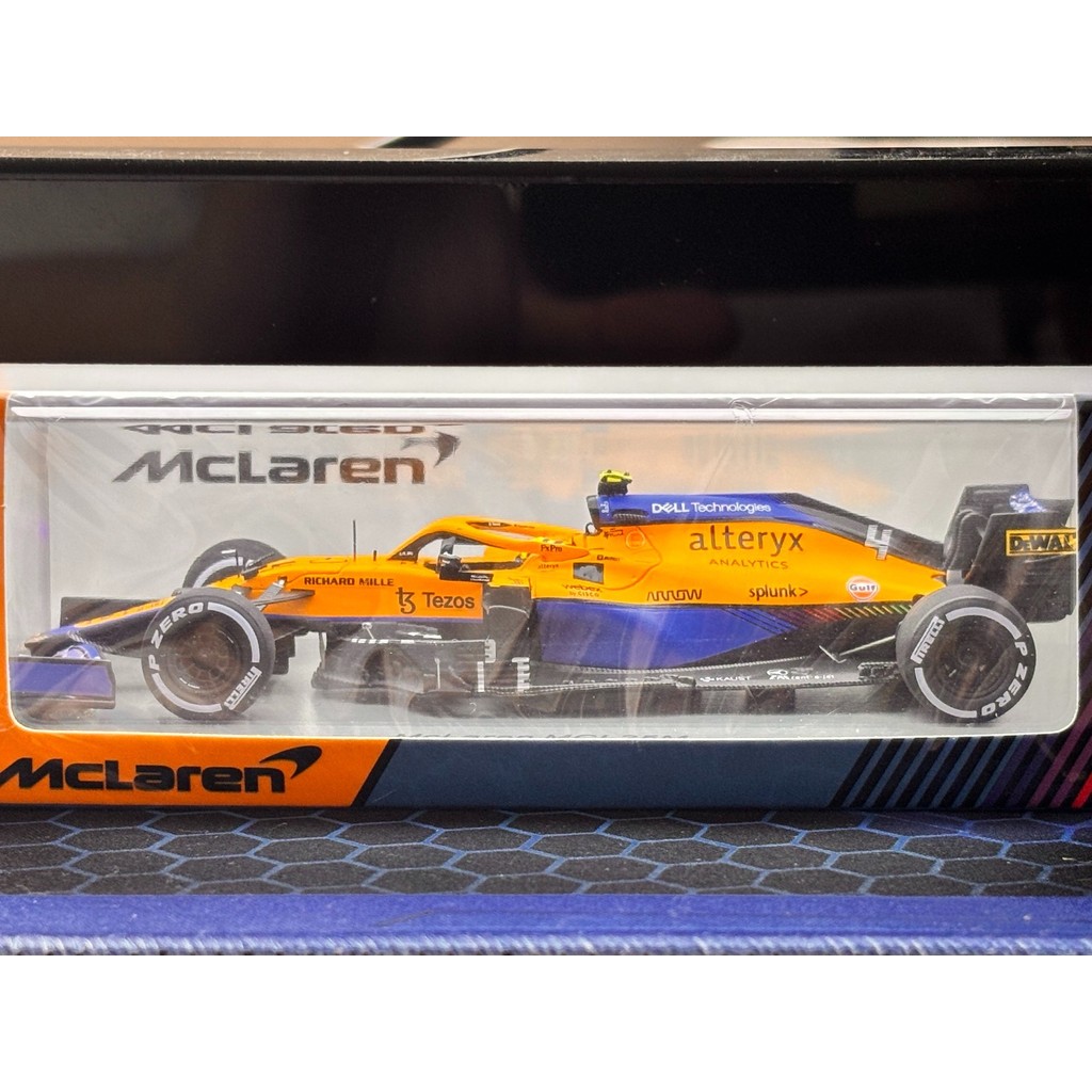 [เดี่ยวพิมพ์นอก] [ใหม่ล่าสุดที่ยังไม่ได้เปิด/] f1 spark Norris Ready Stock 1: 43 Scale Car Model McL