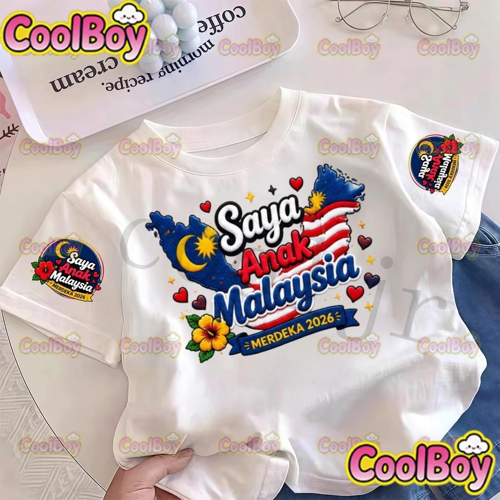 Summer New Top เสื้อยืดพิมพ์ลายการ์ตูนมินิแขนลายเล็ก ไซส์ 90-150 U78/5