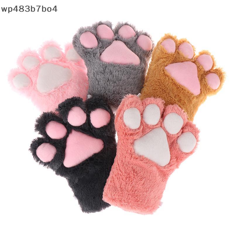 WPB ถุงมืออุ้งเท้าหมีน่ารักลายการ์ตูนสัตว์นุ่มนิ่มคอสเพลย์โลลิต้า