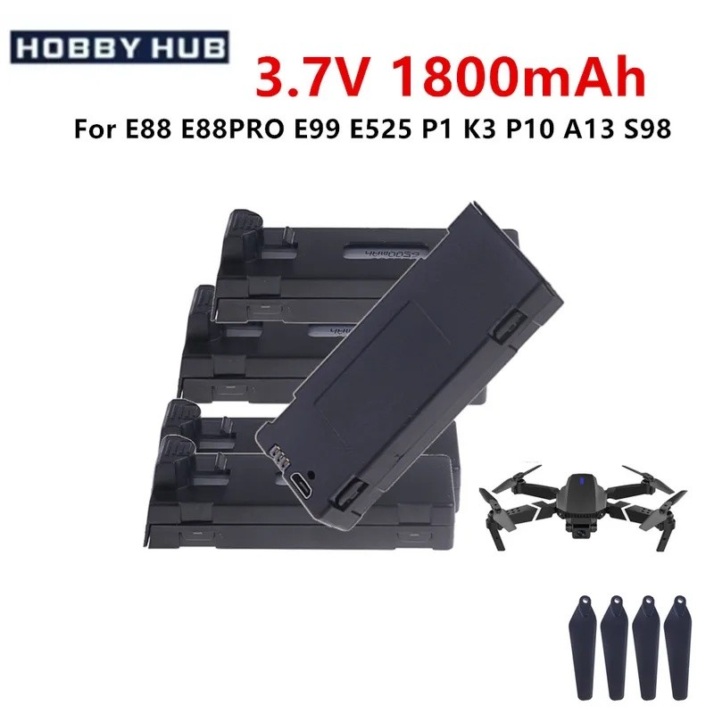 E88 e88S E88EVO E525 P1 E99 Mini Uav Drone แบตเตอรี่พิเศษ Rc Part 3.7V 1800mAh Drone แบตเตอรี่หรือเค
