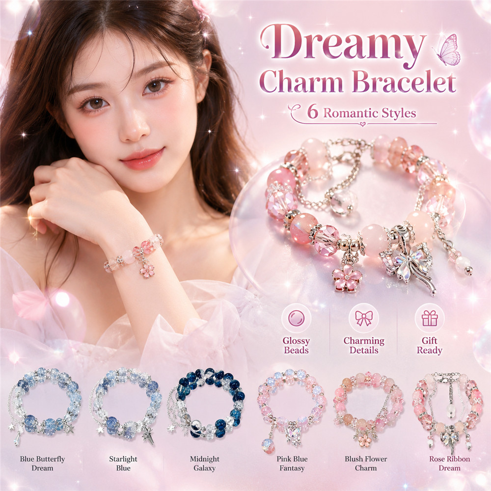 สร้อยข้อมือลูกปัดผีเสื้อจีนอารมณ์อเนกประสงค์แฟชั่นสร้อยข้อมือการออกแบบที่เรียบง่าย