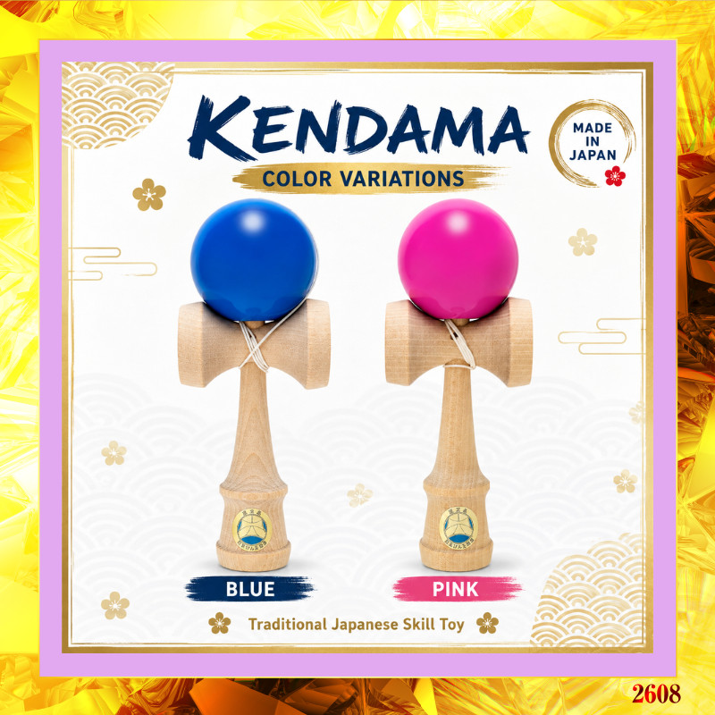 [Onda] Kendama Meijin Takumi 16-2 Competition Kendama Japan Kendama Association Certified, Pink/Blue