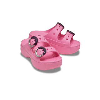 CROCS รองเท้าแตะผู้หญิง SATURDAY PLATFORM DIPPED BUCKLE SANDAL รุ่น 213246-669 - PINK LEMONADE
