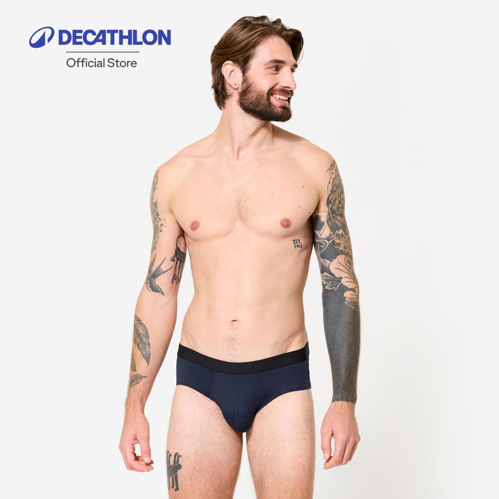 Decathlon Men'S Breathable Briefs กางเกงชั้นในระบายอากาศได้ดีสำหรับใส่วิ่ง - Blue