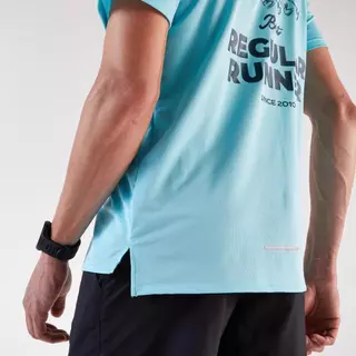 Decathlon Kiprun Run 500 Men'S Breathable Running T-Shirt เสื้อยืดผู้ชายใส่วิ่ง รุ่น Kiprun 500 Dry - Blue