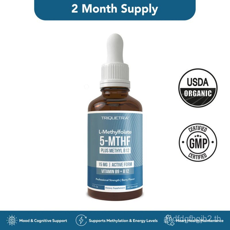 L-Methylfolate15mg+B12ProStrength,Liquid5-MTHFForm,รองรับMood,เมทิล,&CognitionEnerEnergyLevelsMethyl