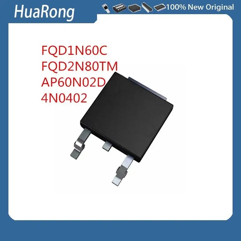 50 ชิ้น/มัด FQD1N60C 1N60 FQD2N80TM FQD2N80 2N80 AP60N02D 4N0402 IPD90N04S4-02 IPD04N04N04S4N04N04S4