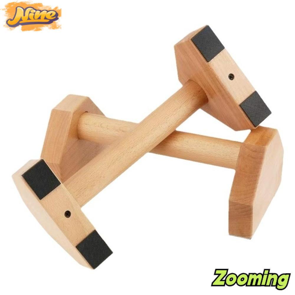 ZOOMING คู่ Push Up Bars, ฐานกันลื่นแบบพกพา Push-up Stand, อุปกรณ์ออกกําลังกายด้ามไม้ความยาว 30 ซม. 