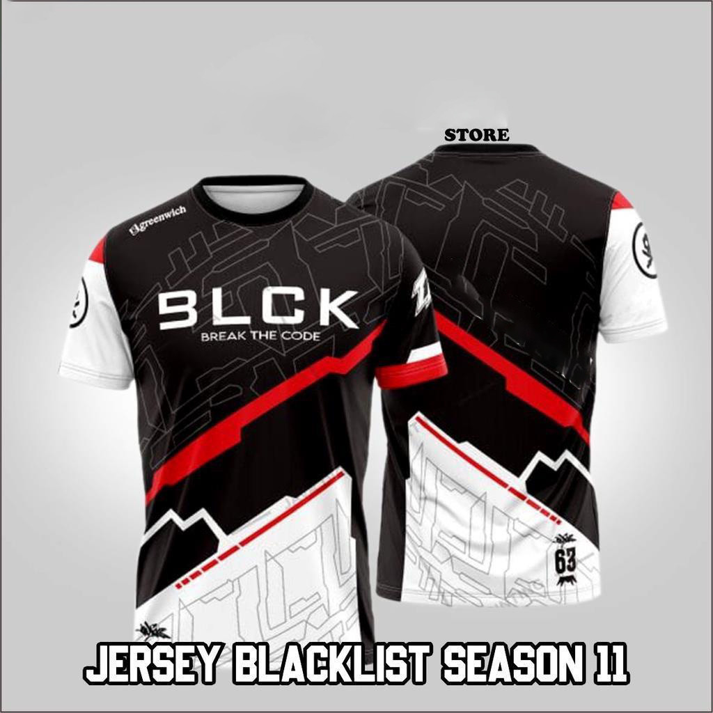 MPL S10 Blacklist International Team Printing Short Sleeve, Cheer Top สําหรับแฟนๆ Esports