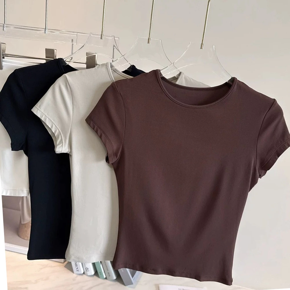 YOGATRUTHSports Top Breathable Nude Feeling เสื้อยืดกระชับสัดส่วนออกกําลังกายวิ่ง