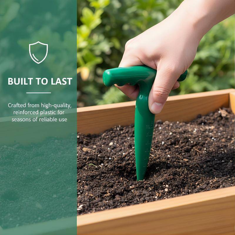 (WHMS) 1PC เครื่องมือปลูก Handheld Garden Hole Puncher การออกแบบน้ําหนักเบาพร้อมสเกลใสสําหรับขุดเมล็