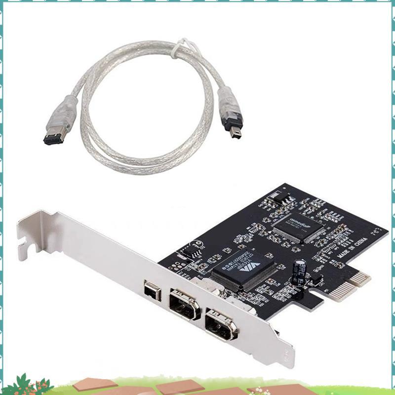 Uejfrdkuwg PCIE ถึง 1394 Fire Extended Card HD DV Capature Card สําหรับกล้องดิจิตอล