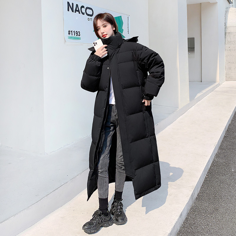 [สินค้าใหม่] MM Pinghu Down Jacket Long Down Jacket ผู้ชายผู้หญิงยาวกว่าเข่าหนาฤดูหนาว 26 ปี