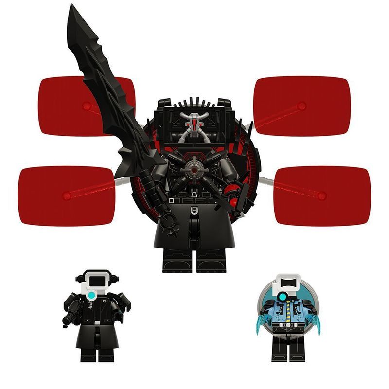 ใช้งานร่วมกับ Toilet Man Monitor Series Monitor B Doomsday Watcher Building Block Minifigure ของเล่น