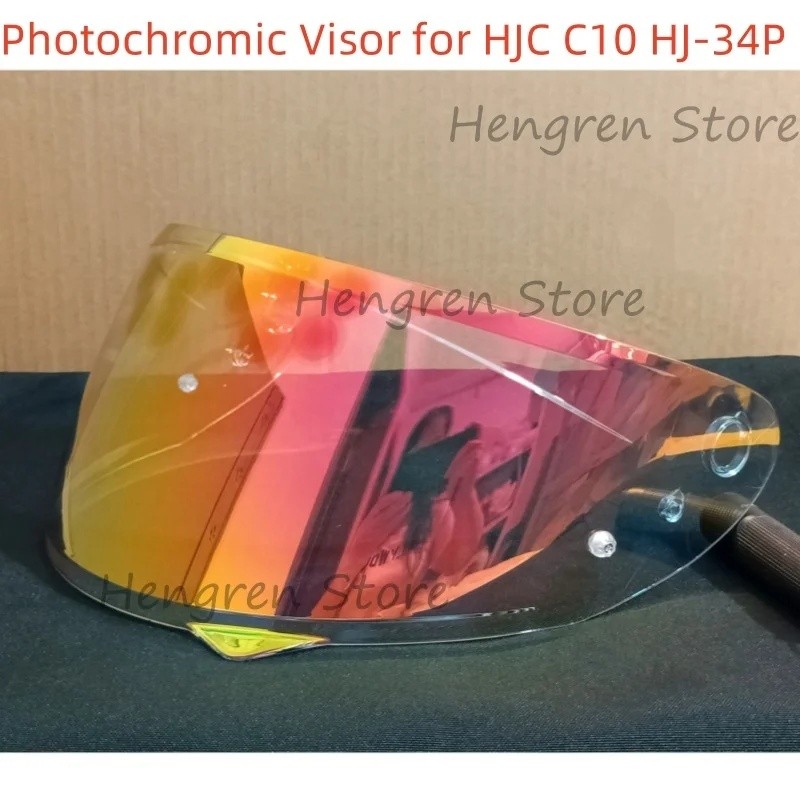 Photochromic Visor สําหรับ HJC HJ-34P HJ 34P C10 เลนส์ Glass Shield Winshield Viewfinder หน้าจอหมวกก