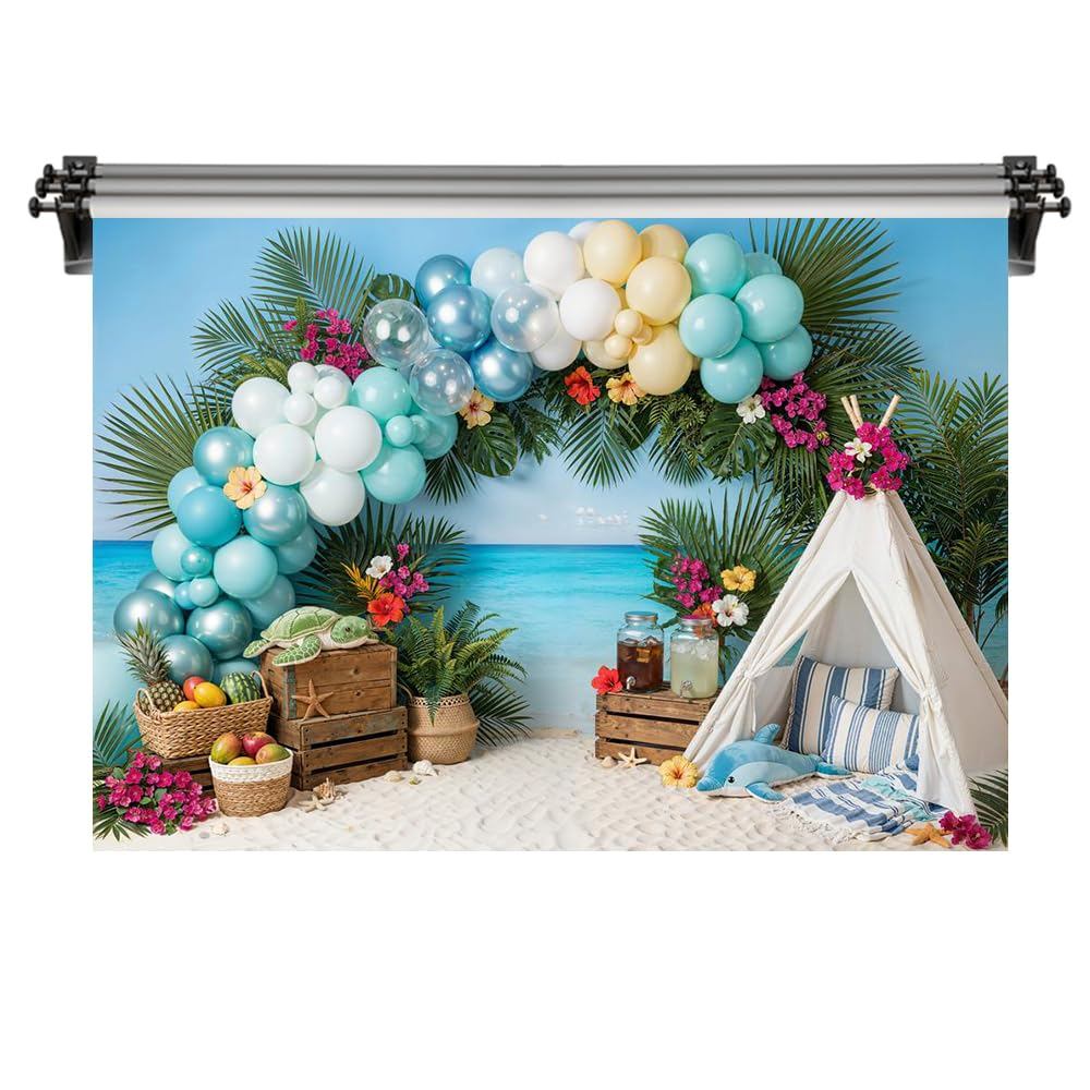 Kate 2.2x1.5m Summer Background Cloth for Seaside Beach Tent Photography Background Paper Balloon Ph