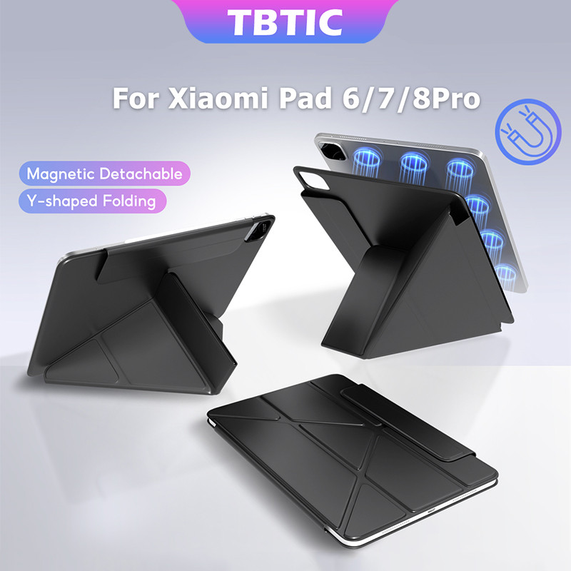 TBTIC เคสสำหรับ Xiaomi Pad 6 Pro / 7 Pro / 8 Pro แบบ Y-Fold แม่เหล็ก รองรับ Auto Wake/Sleep