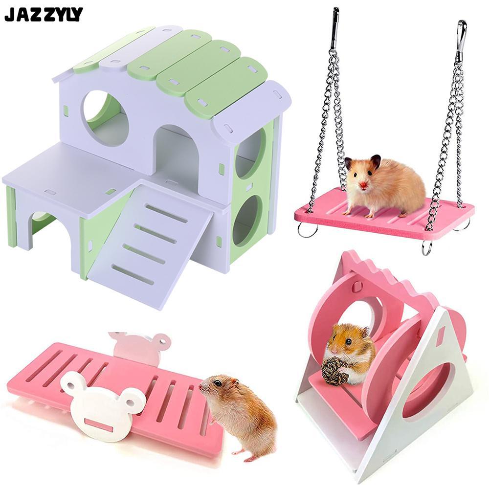 CODAZZYLY Hamster House Hamster Seesaw Toy Small Animals การออกกําลังกายไม้
