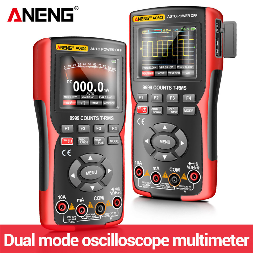 [freestyle01.th] ออสซิลโลสโคปความเร็วสูง 10MHZ แบนด์วิดท์ Handheld Oscilloscope True RMS 9999 นับสํา