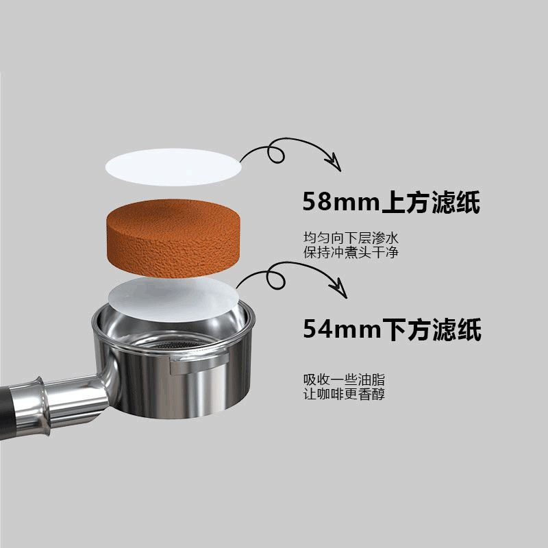 New round filter paper53Espresso coffee machine58mm12y Special handle for espresso coffee51Bowl of n