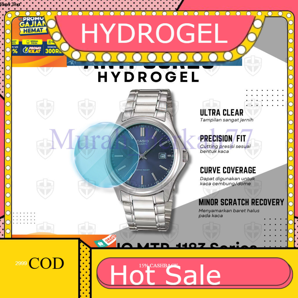 HYDROGEL ไฮโดรเจลป้องกันรอยขีดข่วนสําหรับ Casio MTP1183 MTP 1183
