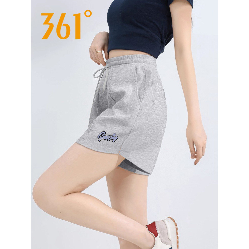 361度针织裤子 |运动短裤士夏季新款宽松显瘦字母休闲三分裤361 degree knitted pants | sports shorts20260823