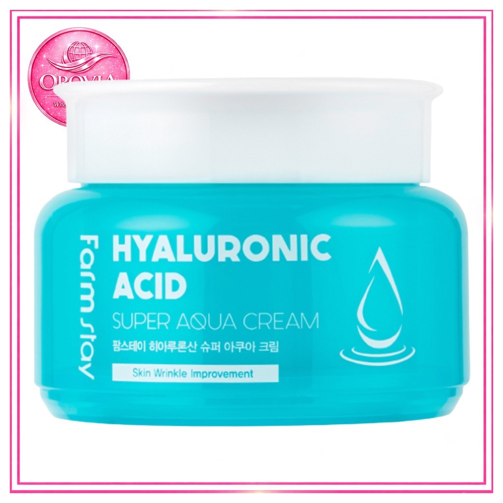 [farmstay] Hyaluronic Acid Super Aqua Cream, 100ml, 1pc / Korean Aqua Cream / Deep Moisture by OROVI